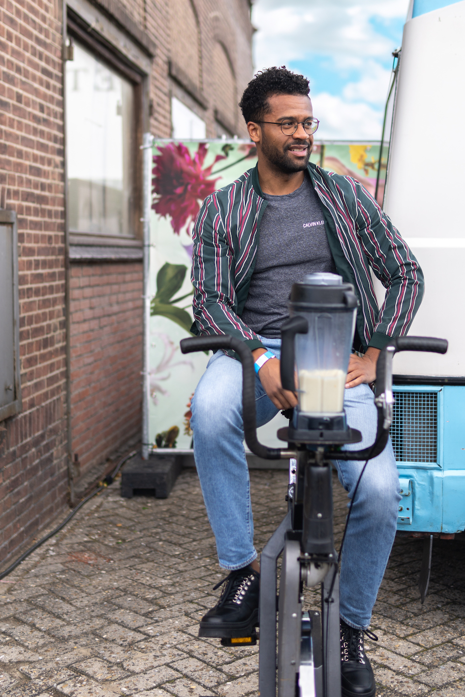 Smoothiefiets op evenement